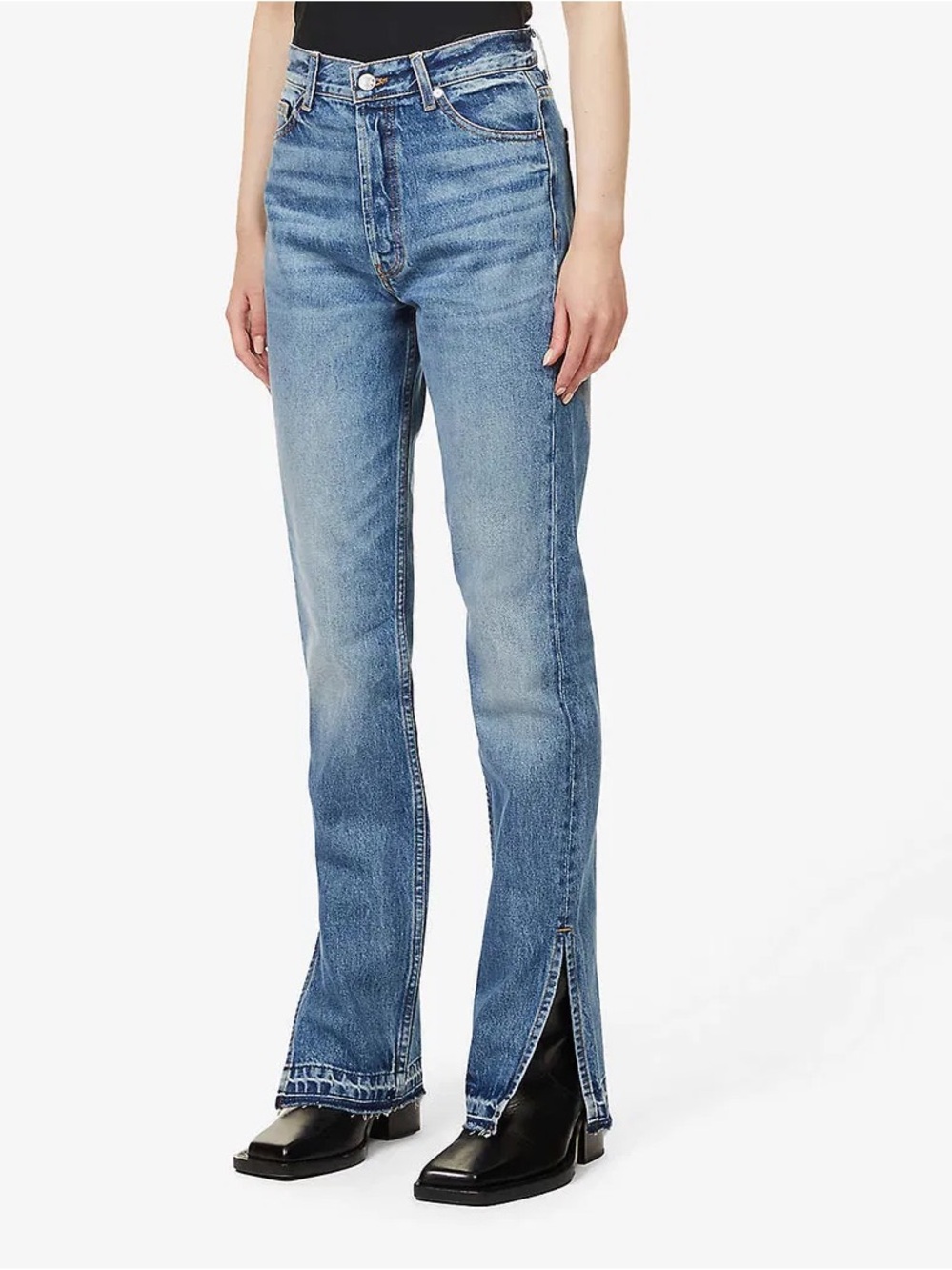 EB Denim Unraveled Two Split Hem Jeans *Cut*